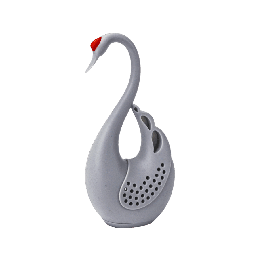 grå svane te-infuser i silikone