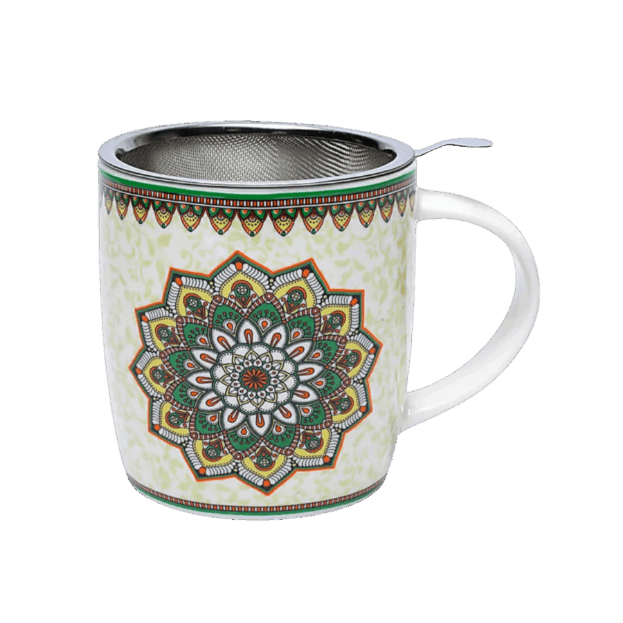 Te Krus med Grøn Mandala