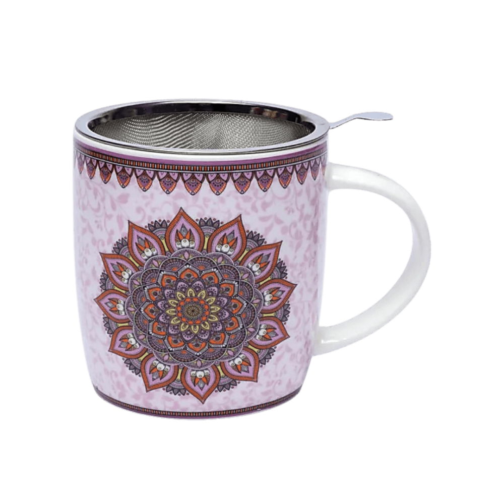 Te krus med Lilla Mandala mønster