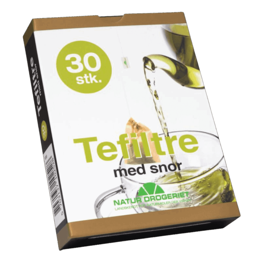 Tefiltre med snor i en pakke, 30 stk.