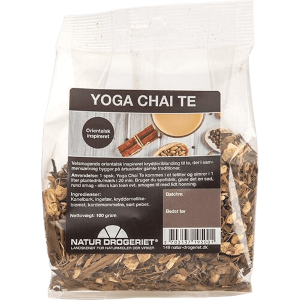 Yoga Chai te fra Natur Drogeriet i en pose