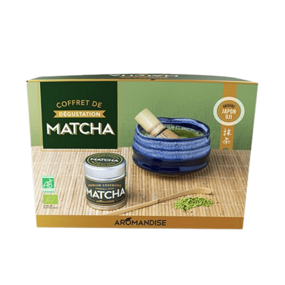 Komplet Matcha ceremoni sæt med Matcha te, piskeris og skål