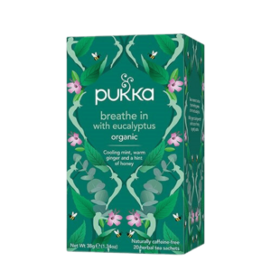 Økologisk Breathe In te fra Pukka i en pakke med 20 breve