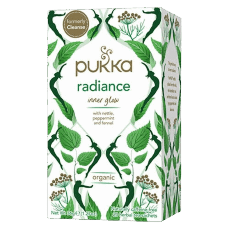 Økologisk Radiance te fra Pukka i en pakke med 20 breve