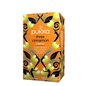 Økologisk Three Cinnamon te fra Pukka i en pakke med 20 breve