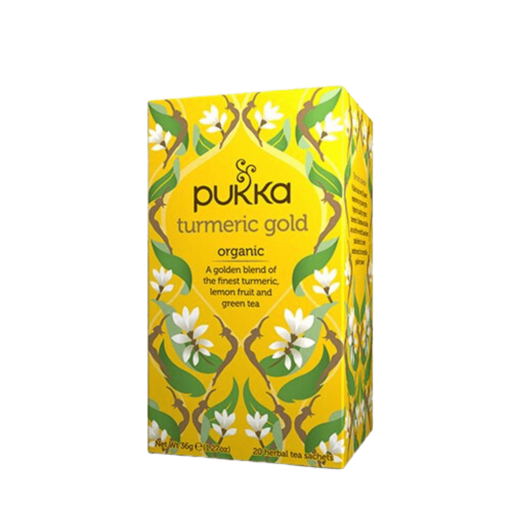 Økologisk Turmeric Gold te fra Pukka i en pakke med 20 breve