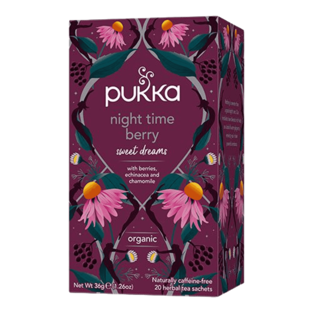Pukka Night Berry te i en æske med 20 poser