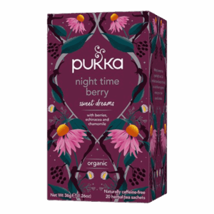 Pukka Night Berry te i en æske med 20 poser