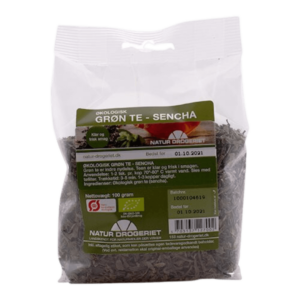 Grøn Sencha te fra Natur Drogeriet i en pose