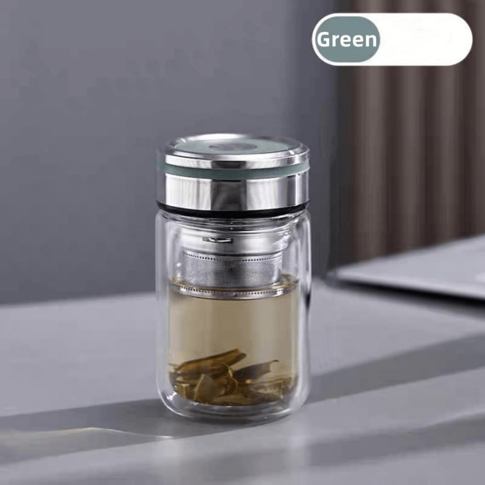 Grøn te flaske med infuser