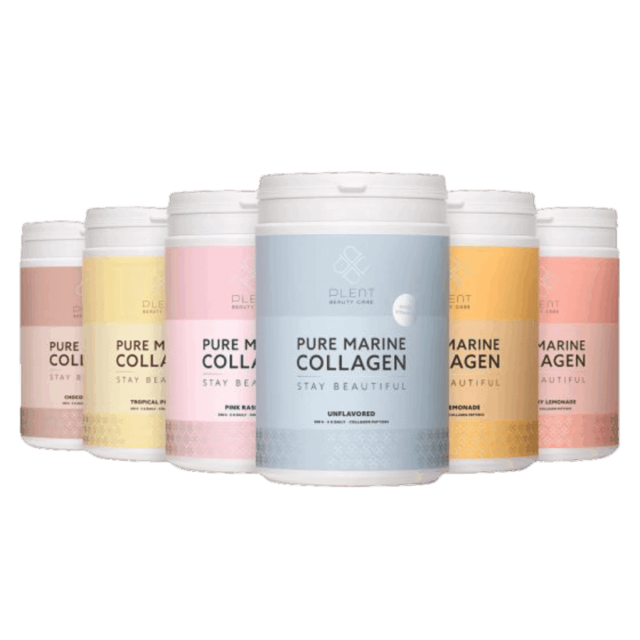 Alle 6 forskellige Pure Marine Collagen fra Plent
