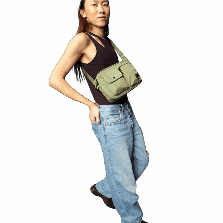 Kintobe Cross-Body Bag Olive leaf