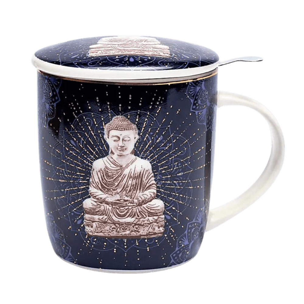 Njordisk Te krus med låg og infuser - Budda Blue