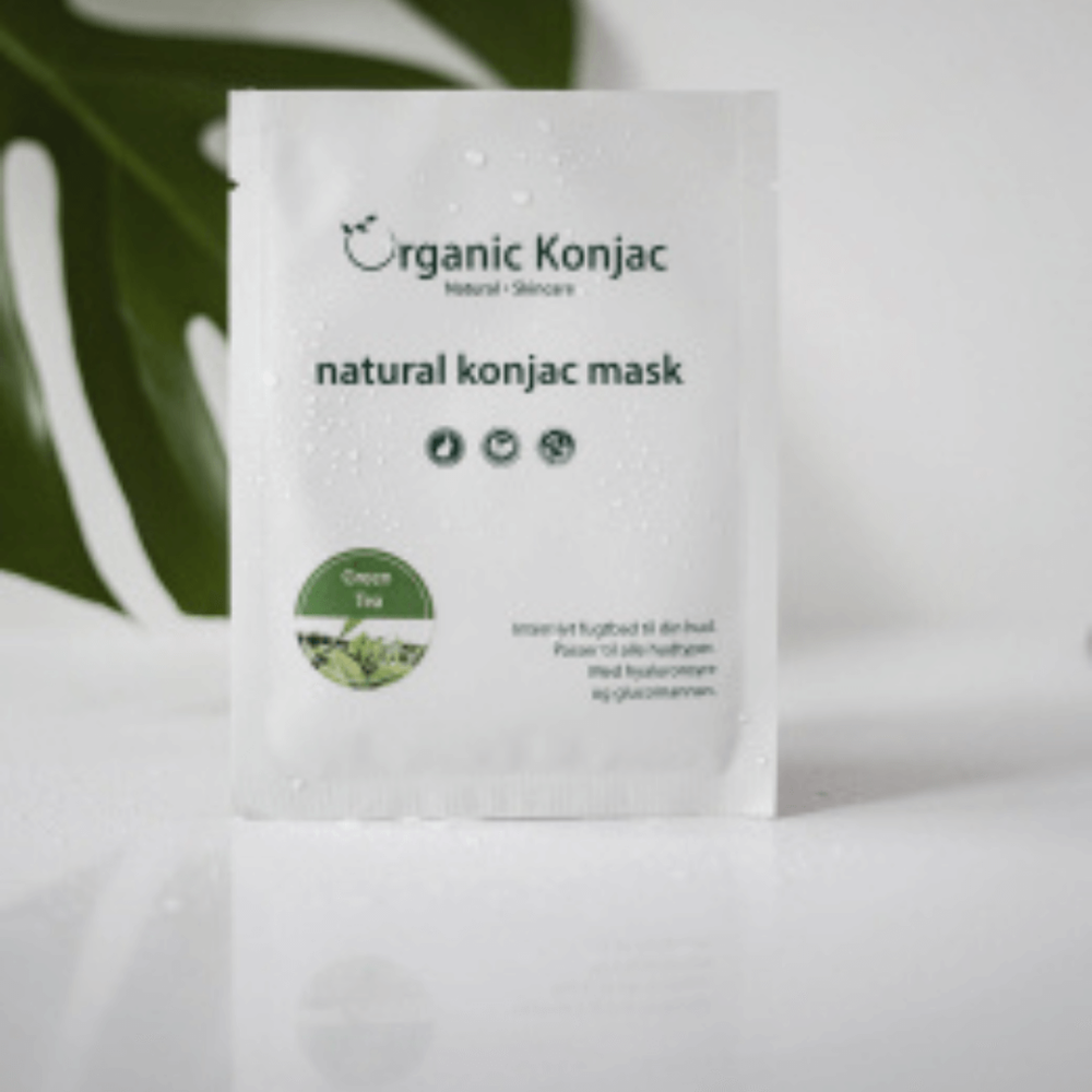 Organic Konjac Maske med Grøn te