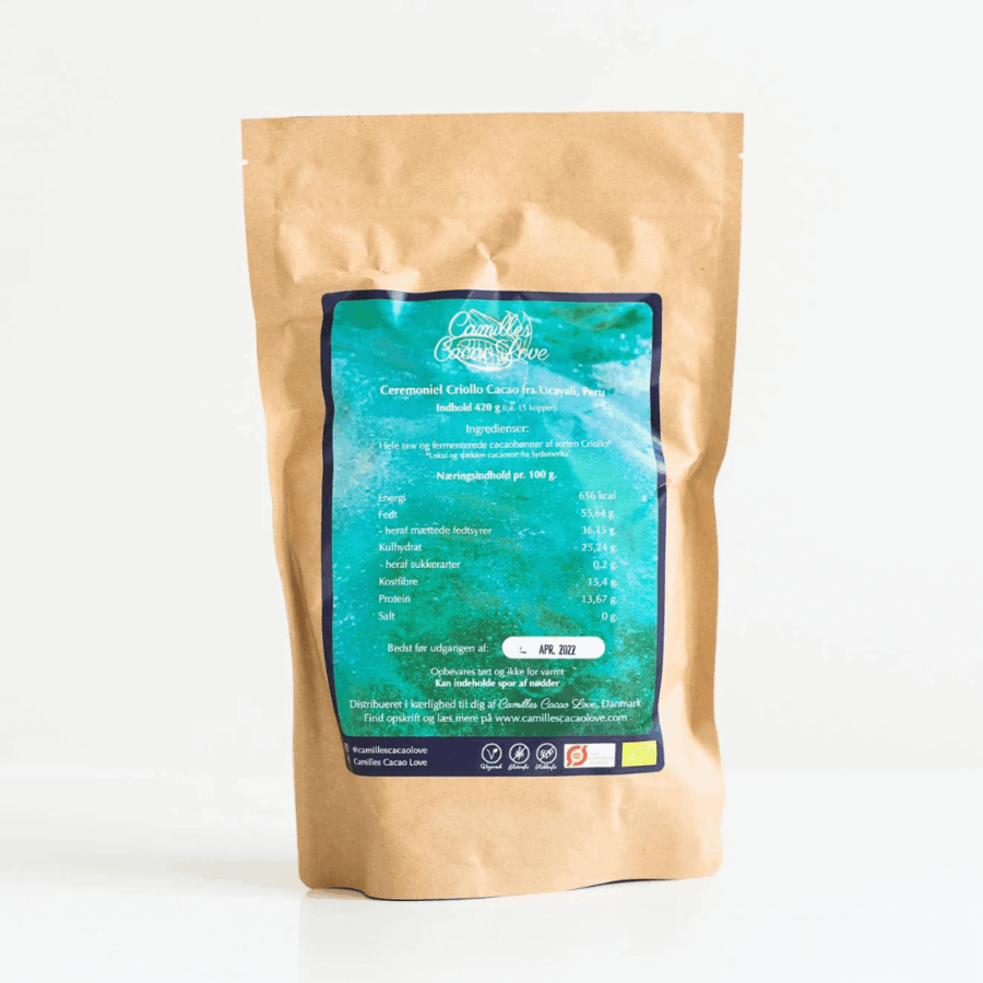 Camilles Cacao love ingrediensliste