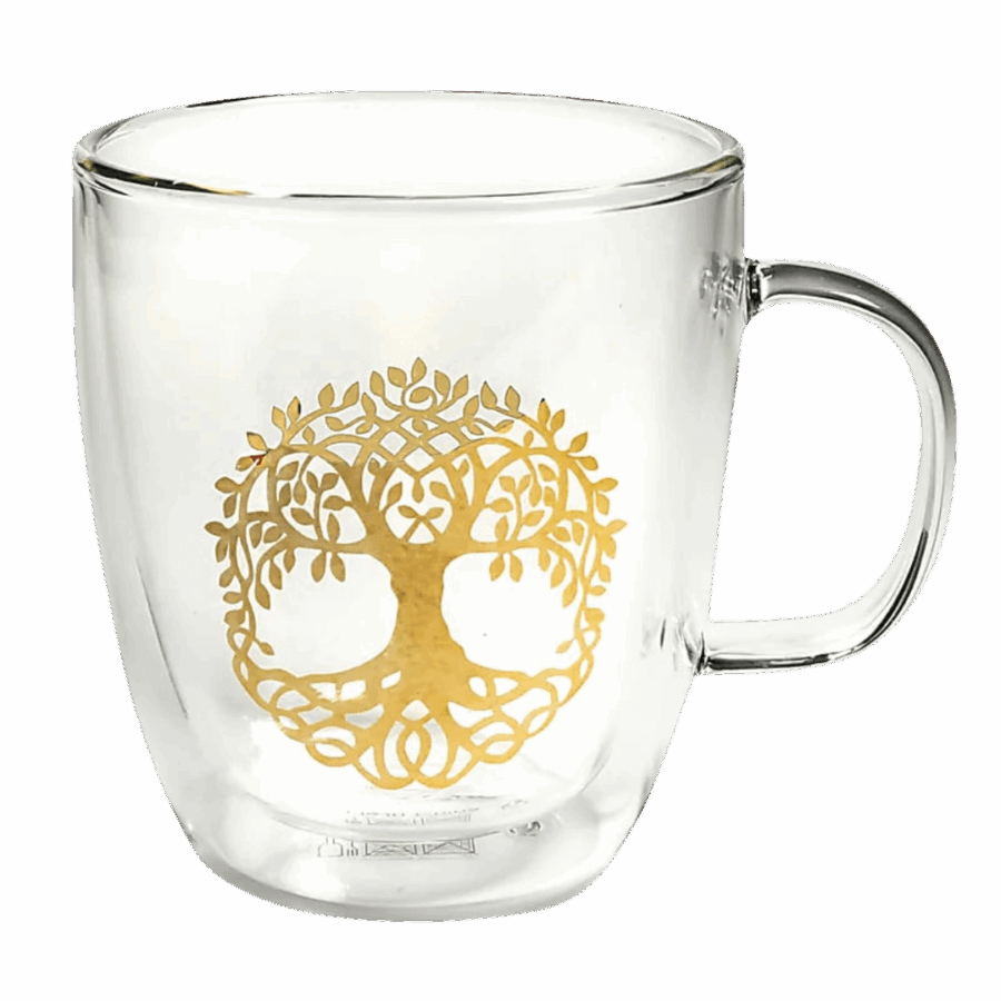 Gennemsigtigt glas med Tree Of Life
