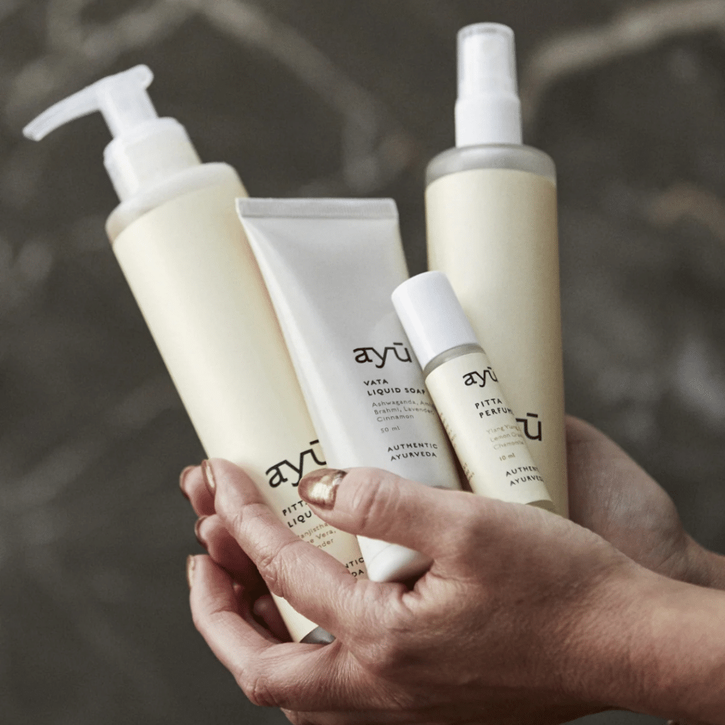 Ayu Kropspleje produkter, sæber, mist og scrub