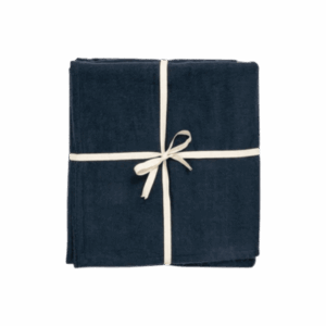 Yoga Tæppe i bomuld - Mørkeblå