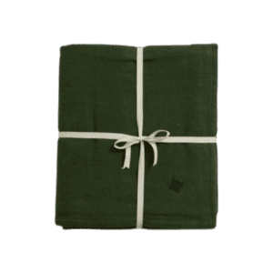 Yoga Tæppe i bomuld - Mørkegrønt