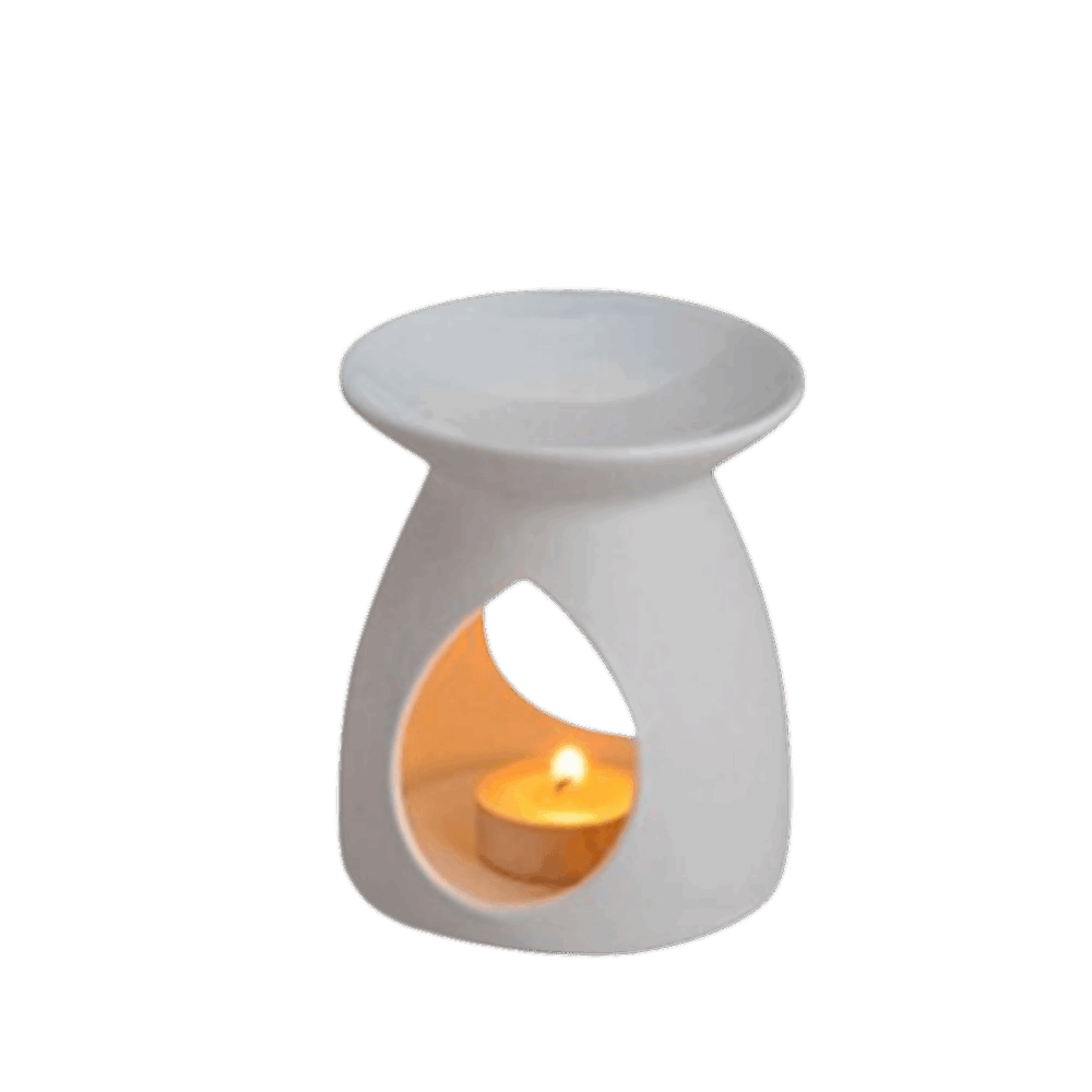 Duftlampe Dråben i organisk keramisk design - Plain