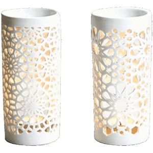 Duftlampe med hæklemønster