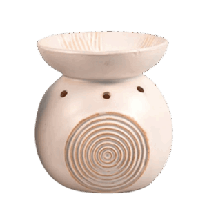 Duftlampe keramik i hvid