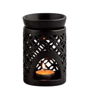 Duftlampe med sort hulmønster