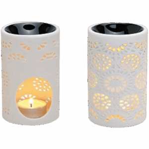 Duftlampe med kniplingemønster