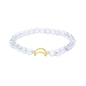 Bjergkrystal Armbånd med Månevedhæng