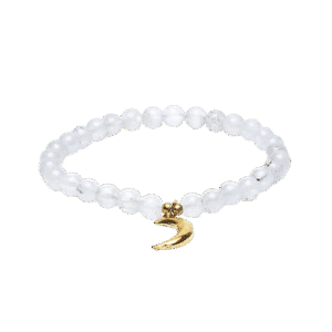 Månestensarmbånd med Halvmåne vedhæng