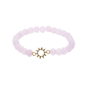 Rosenkvarts Armbånd med Solvedhæng – Kærlighed, Lys og Harmoni