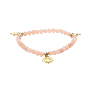 Solstensarmbånd med Stjerne-, Måne- og Solvedhæng