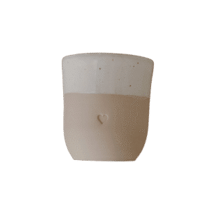 Te krus i Fajance Keramik med hjerte